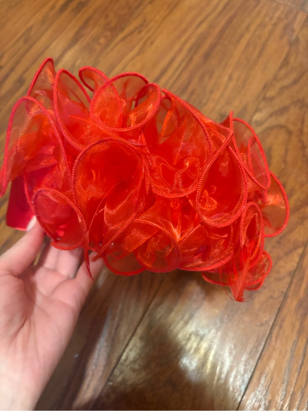 Red Ruffled headband vintage - Picture 8 of 8